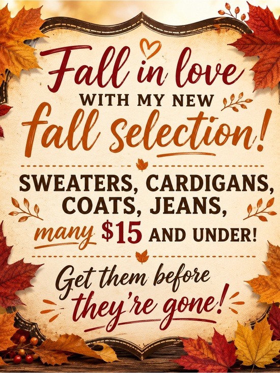 Accessories - 🍁Fall Preview Show/Sweaters-Jeans-Coats🍁Low Starts🍁